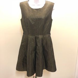 Moon Collection Metallic Gold Coctail Dress